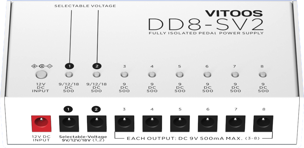 Vitoos DD8SV2 Power Supply — Tom Lee Music