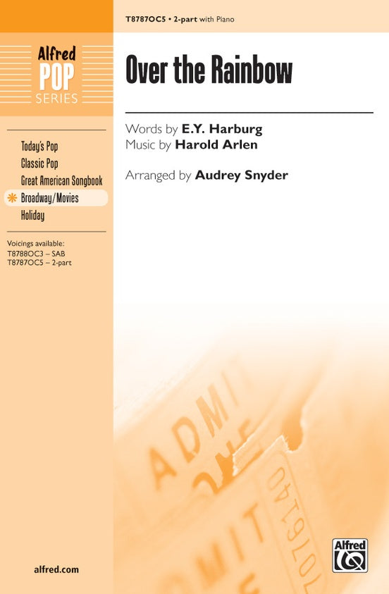 Over the Rainbow (2-Part Choral with Piano)