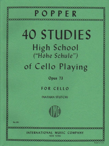 Popper 40 Studies (High School of Cello Playing), Opus 73 