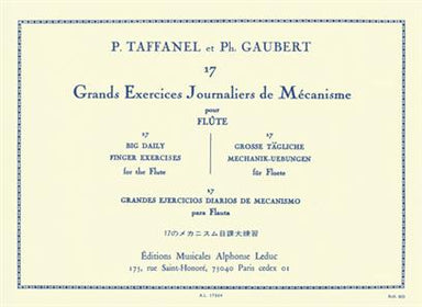Paul Taffanel: 17 Grands Exercices Journaliers De Mecanisme: Flute
