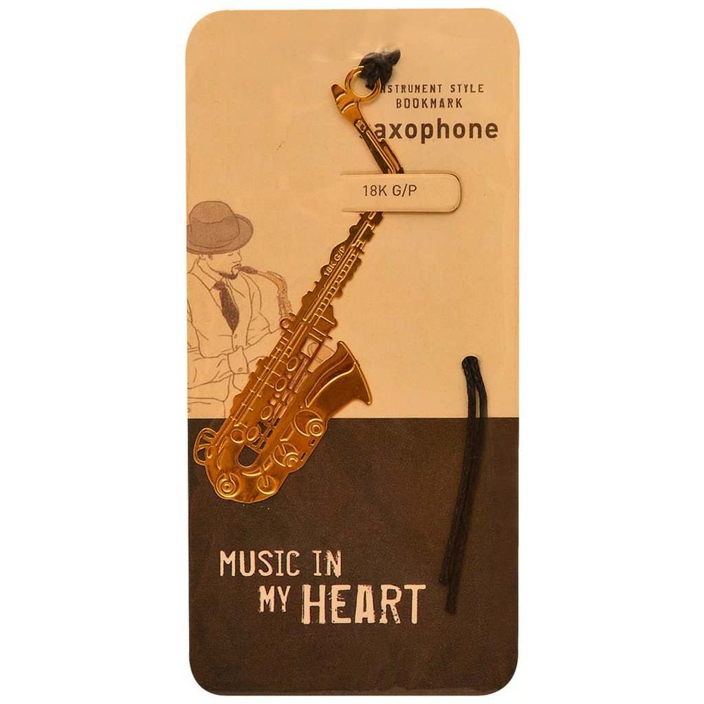 Bookmark Gold Saxophone