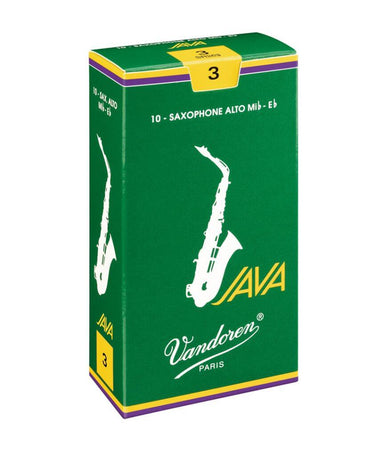 Vandoren JAVA Series Eb Alto Saxophone Reeds, 10pcs box (assorted strength)