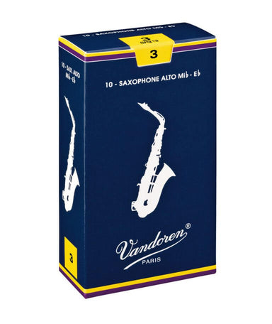 Vandoren Traditional Series Eb Alto Saxophone Reeds, 10pcs box