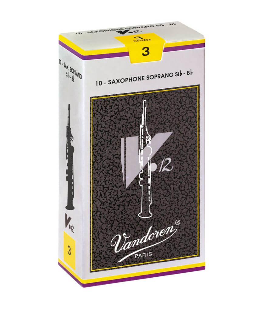Vandoren V12 Series Bb Soprano Saxophone Reeds, 10pcs box