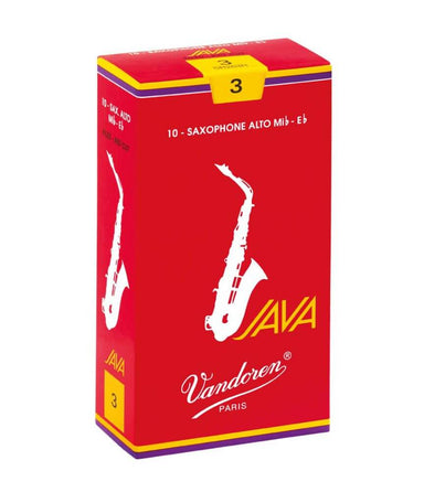 Vandoren JAVA "Filed - Red Cut" Series Eb Alto Saxophone Reeds, 10pcs box