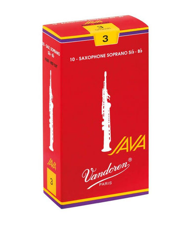 Vandoren JAVA "Filed - Red Cut" Series Bb Soprano Saxophone Reeds, 10pcs box