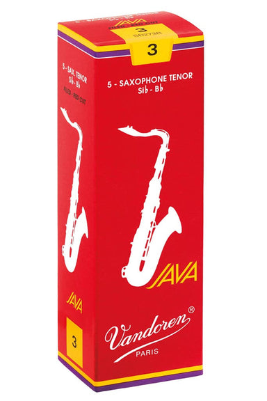 Vandoren JAVA "Filed - Red Cut" Series Bb Tenor Saxophone Reeds, 5pcs box