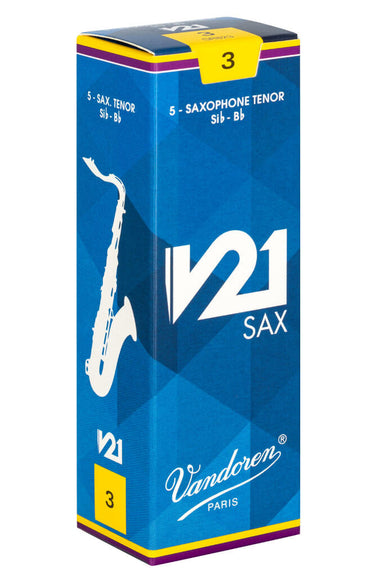 Vandoren V21 Series Bb Tenor Saxophone Reeds, 5pcs box