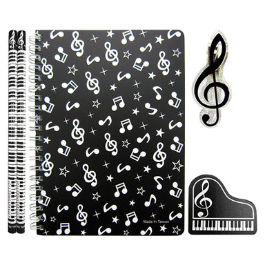 32K notebook stationery set musical notes