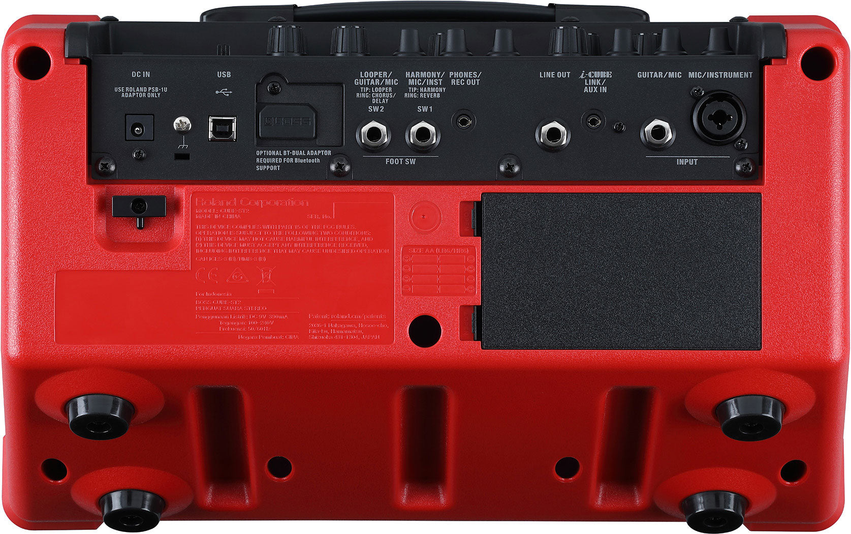 Roland CUBE Street II Battery-Powered Stereo Amplifier (Red) — Tom 