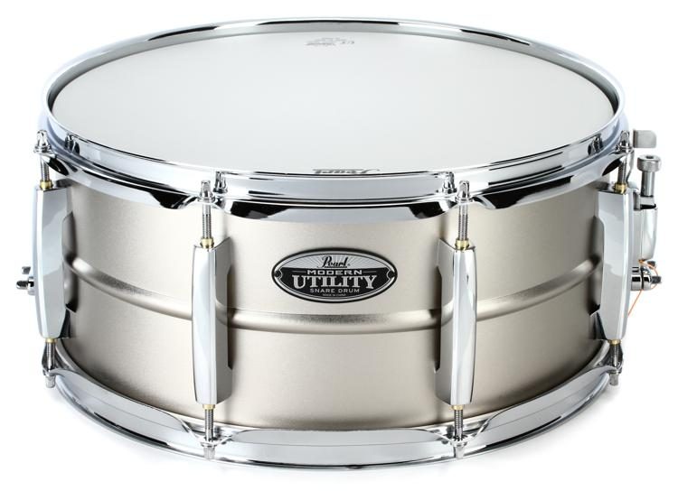 PEARL Modern Utility Steel Snare Drum (Available in 2 Sizes)