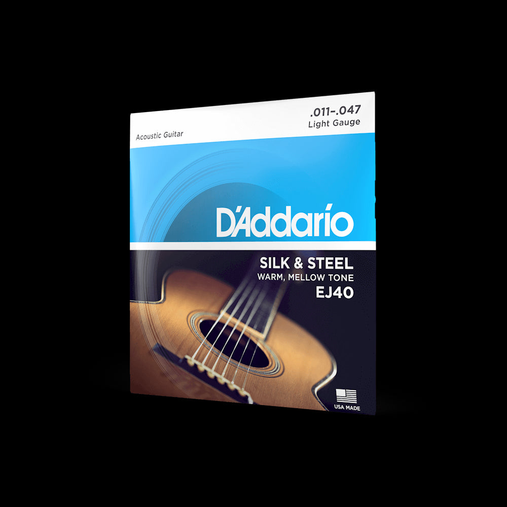 D'addario EJ40 Silk and Steel Folk/Acoustic Guitar Strings Set