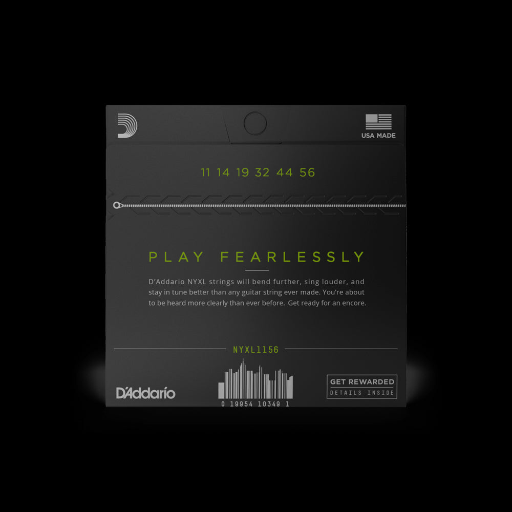 D'Addario, NYXL1156,Medium Top/Extra-Heavy Bottom Set, 電結他弦線