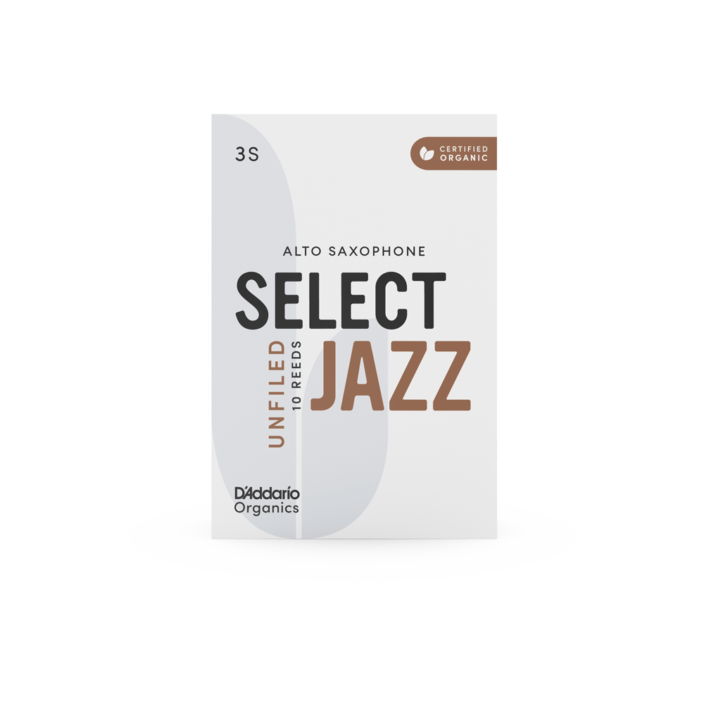 D'addario Organic Select Jazz Unfiled Eb Alto Saxophone Reeds