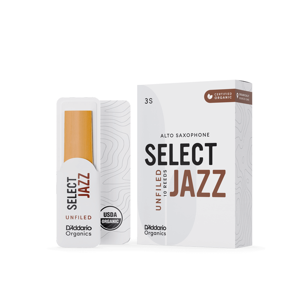 D'Addario Organic Select Jazz Unfiled, Alto Saxophone Reeds, 2M (3 Pack D'Addario Organic Select Jazz Unfiled, Alto Saxophone Reeds, 2M (3 Pack