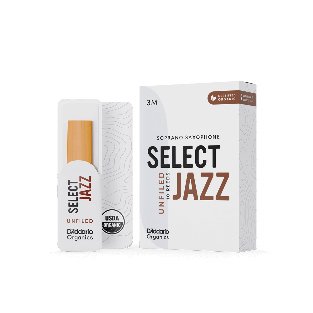 D'addario Organic Select Jazz Unfiled Bb Soprano Saxophone Reeds