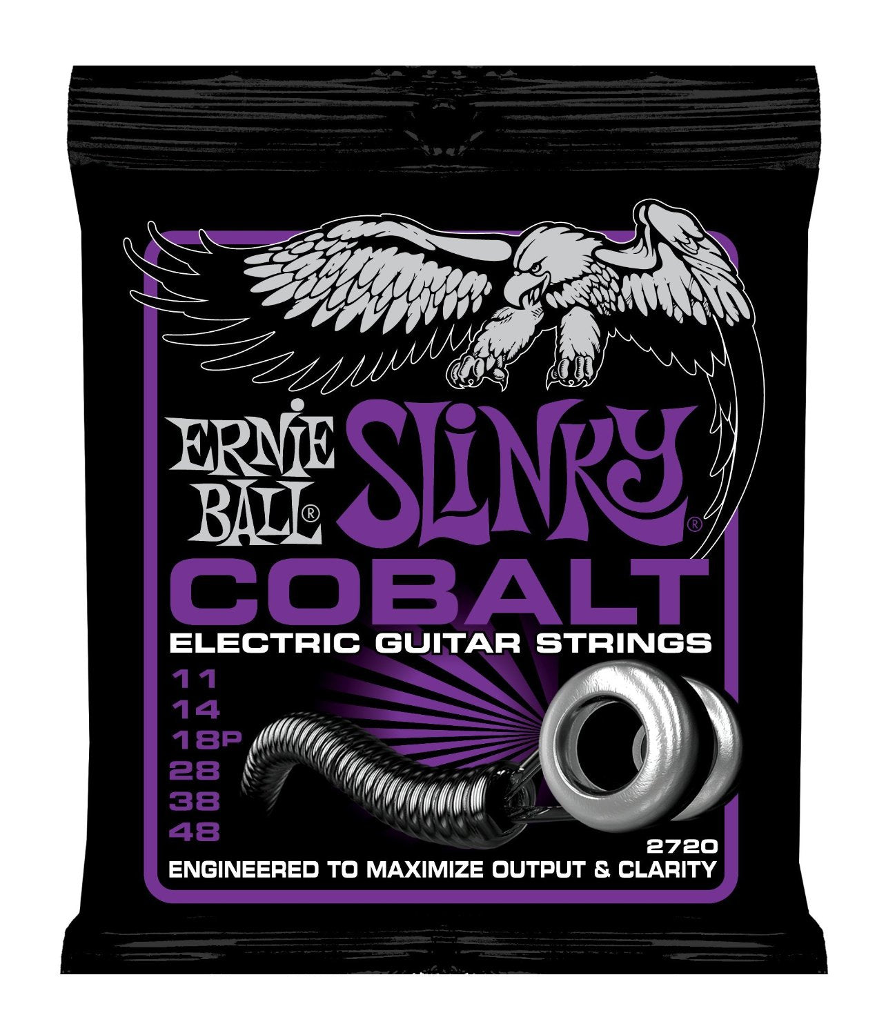Ernie Ball, 2720, Power Slinky Cobalt, Electric Guitar Strings