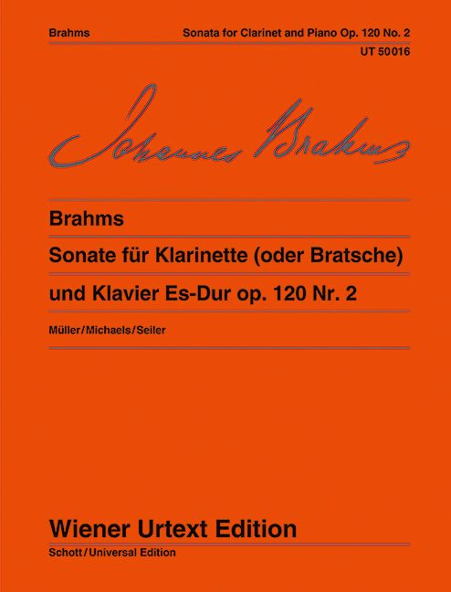 Brahms Sonata Eb major Op. 120 No. 2 For Clarinet and Piano 
