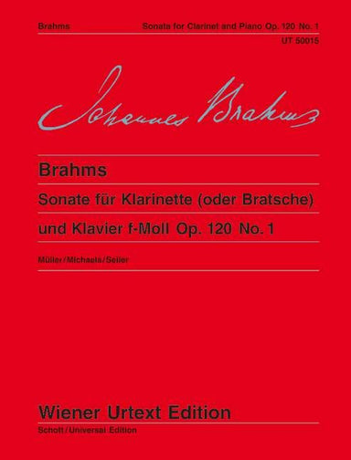 Brahms Sonata F minor op. 120 No. 1 in F minor For Clarinet and Piano