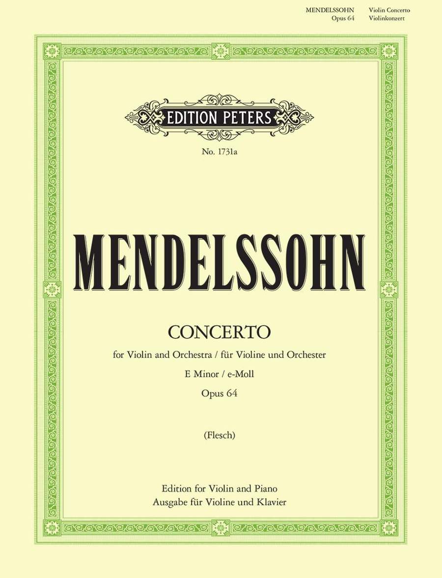 Mendelssohn, F: Concerto in E minor Op.64 (for violin and piano)