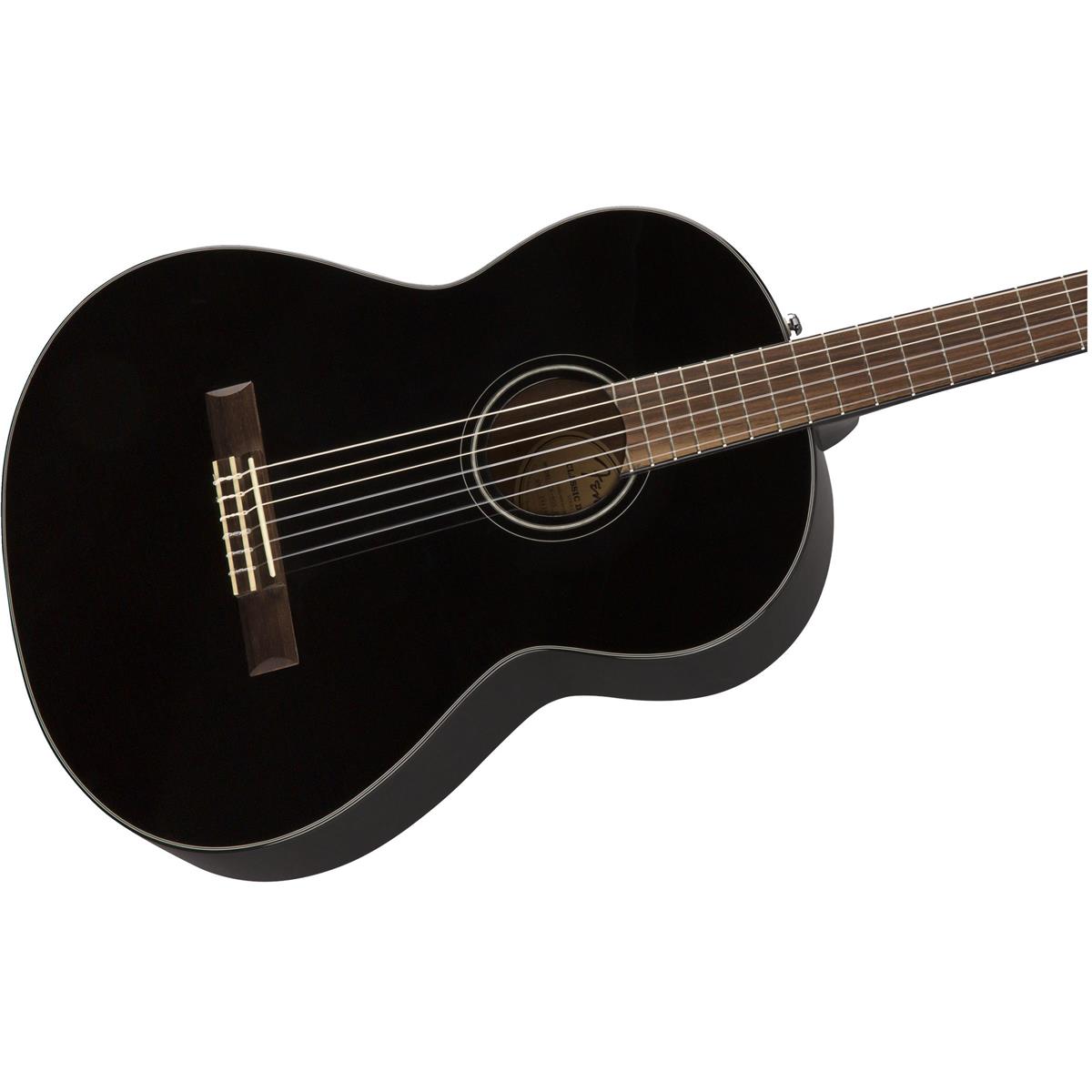 Fender Classic Design CN-60S Concert Nylon 6-String Acoustic Guitar (Black) - Acoustic Guitar 木結他