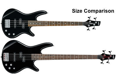 IBANEZ GIO Series miKro GSRM20B compact Electric Bass Guitar, 4-String (WK : Weathered Black)