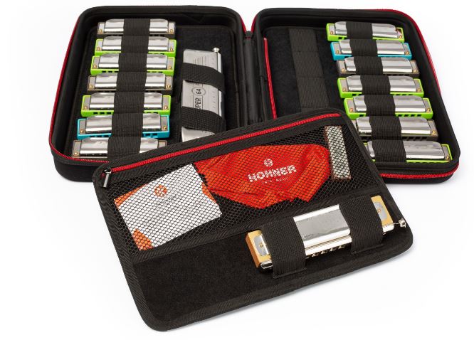 Hohner Flex case for Harmonica (Large size for 14 harmonicas)