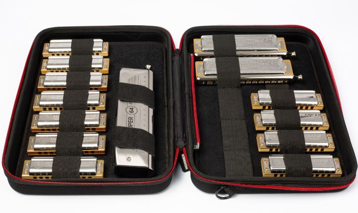 Hohner Flex case for Harmonica (Large size for 14 harmonicas)