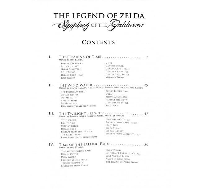 薩爾達傳說 The Legend of Zelda Symphony of the Goddesses: Piano Solos 鋼琴譜