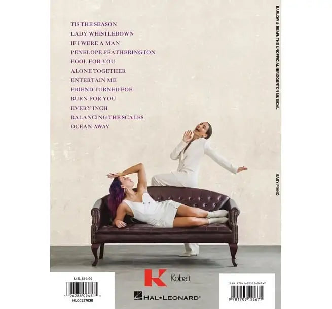 BARLOW & BEAR: THE UNOFFICIAL BRIDGERTON MUSICAL - Easy Piano Selections 音樂劇《柏捷頓家族：名門韻事》鋼琴譜 (初級) Netflix 劇集