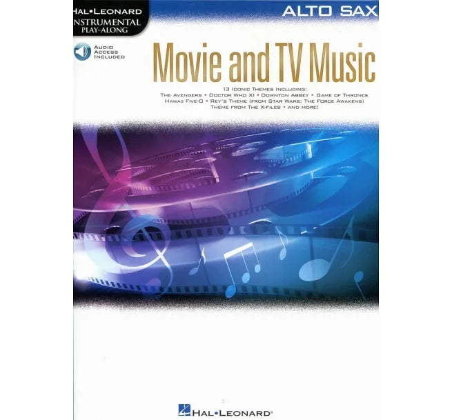 MOVIE and TV MUSIC (Alto Sax) +Audio Access 電影與電視配樂中音色士風譜附伴奏音頻網址