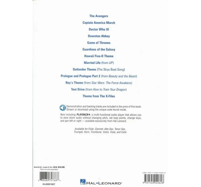 MOVIE and TV MUSIC (Flute) +Audio Access 電影與電視配樂長笛譜附伴奏音頻網址