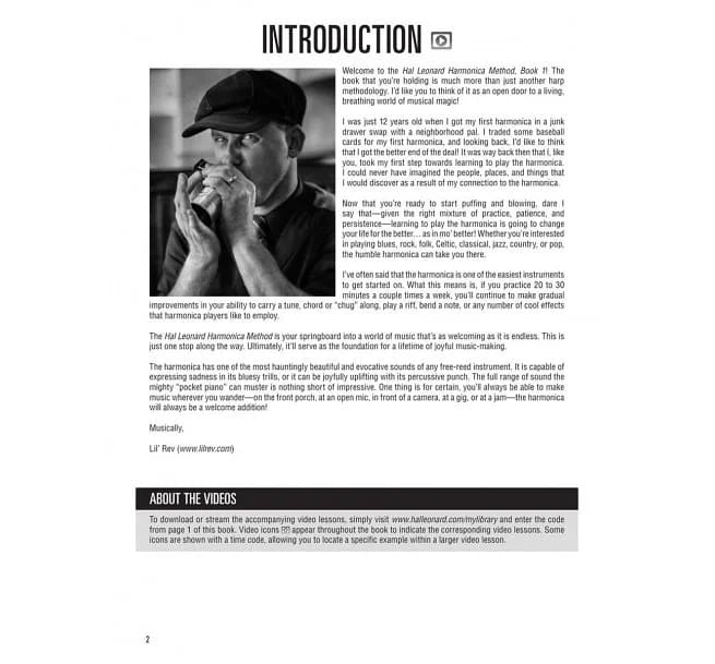 HARMONICA METHOD Book 1 For C Diatonic Harmonica (Video Access Included) 口琴教學譜1附線上影片網址