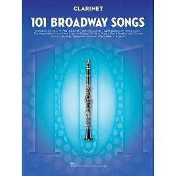 101 Broadway Songs for Clarinet 單簧管譜