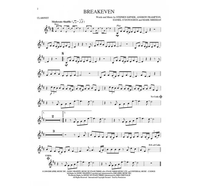 POPULAR HITS (Clarinet) +Audio Access 流行金曲單簧管譜附伴奏音頻網址