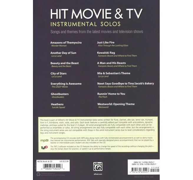 HIT MOVIE & TV Instrumetal Solos (Clarinet) +CD 熱門電影與劇集單簧管譜附伴奏CD