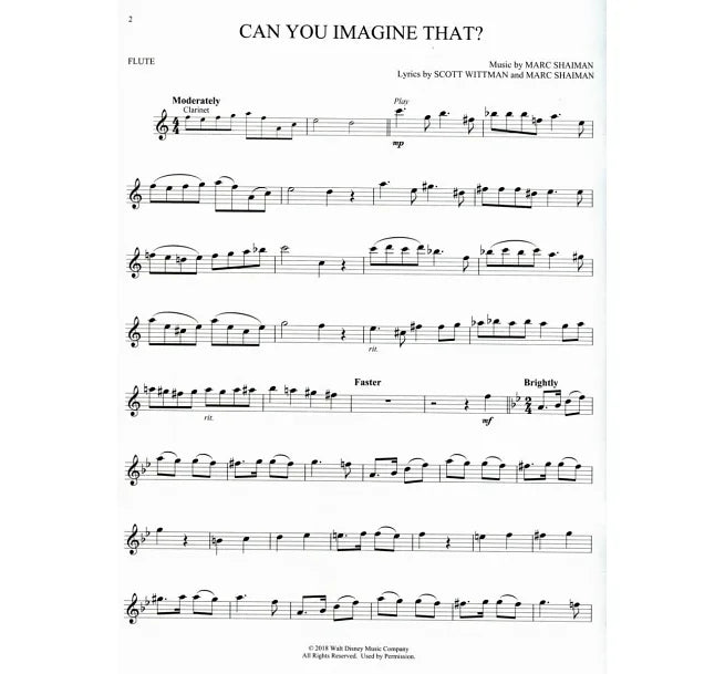 Disney MARY POPPINS RETURNS (Flute) +Audio Access 電影 魔法保姆 愛·滿人間 長笛譜 附伴奏音頻網址