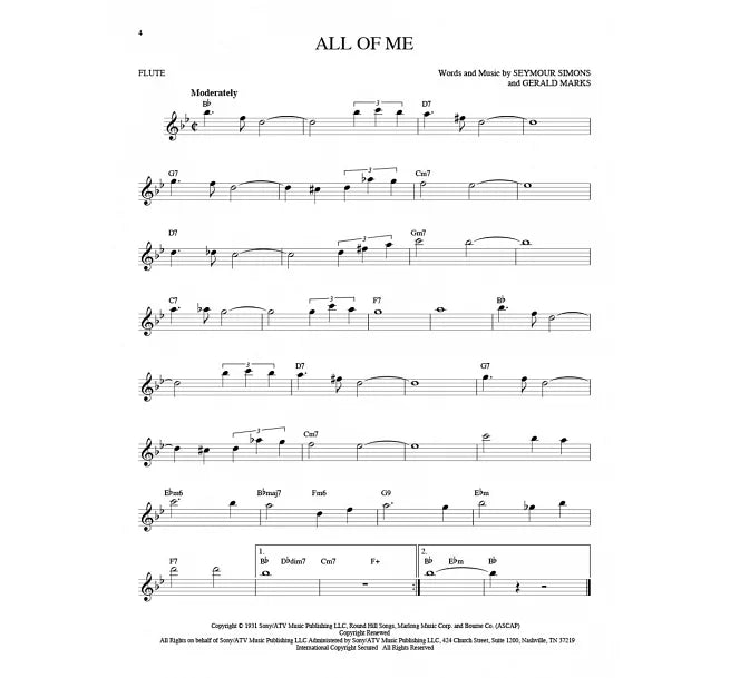 101 Jazz Ssongs for Flute 101爵士歌選長笛譜