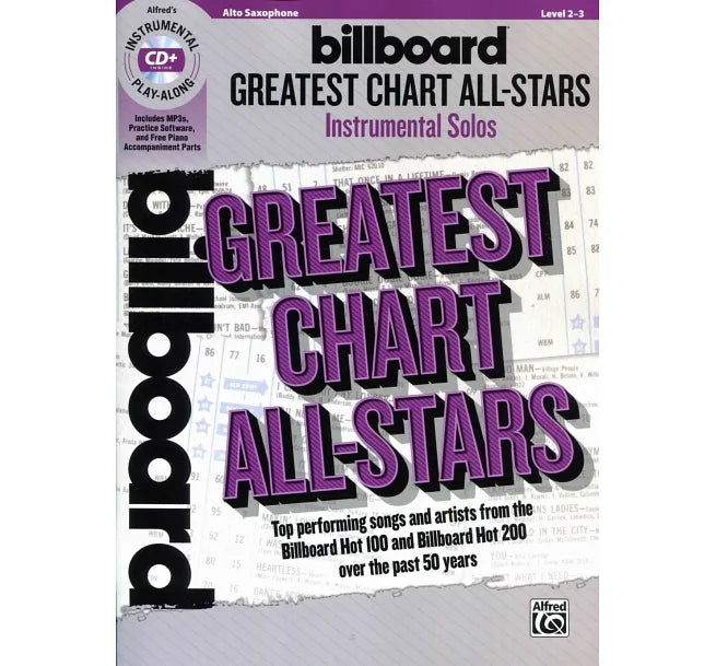Billboard GREATEST CHART ALL-STARS (Alto Saxophone) +CD 告示牌最佳巨星排行金曲選中音色士風譜附伴奏CD