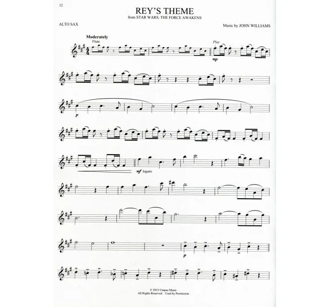 MOVIE and TV MUSIC (Alto Sax) +Audio Access 電影與電視配樂中音色士風譜附伴奏音頻網址