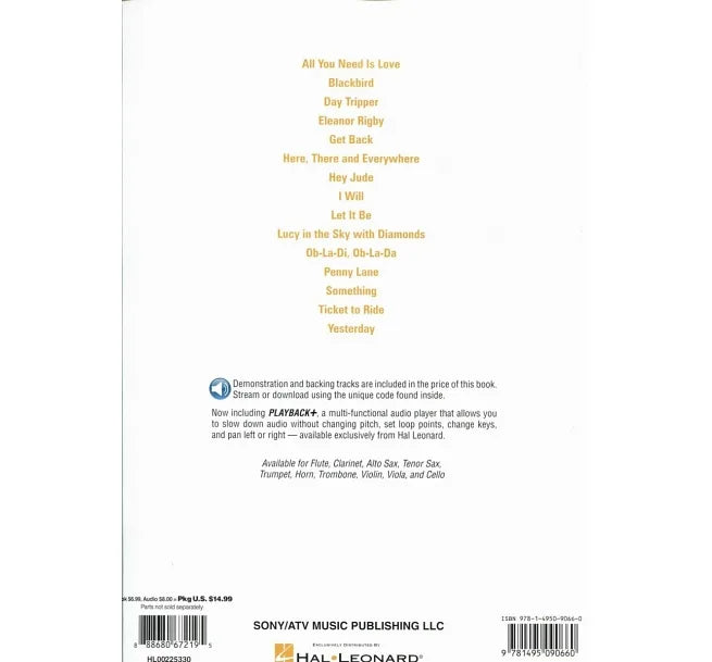 THE BEATLES (Flute) +Audio Access 披頭四合唱團長笛譜附伴奏音頻網址
