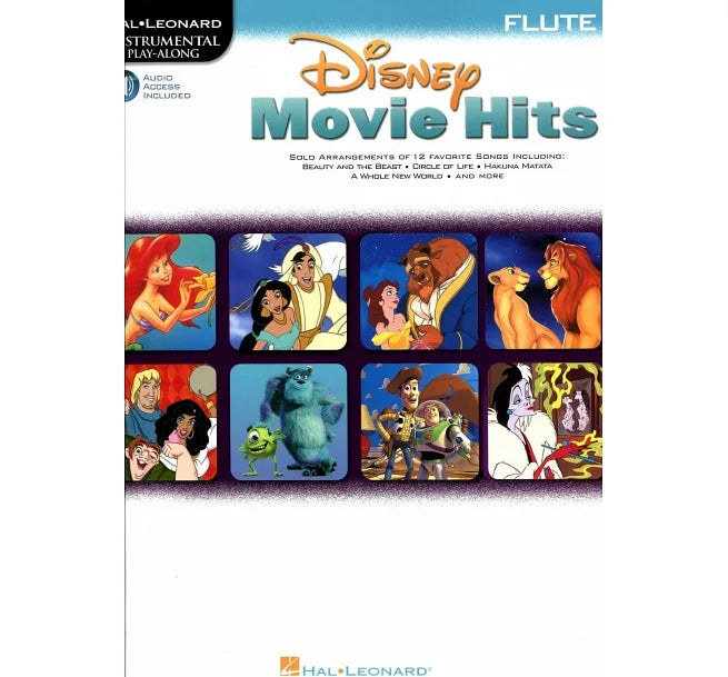 Disney MOVIE HITS (Flute) +Audio Access 迪士尼電影精選長笛譜附伴奏音頻網址