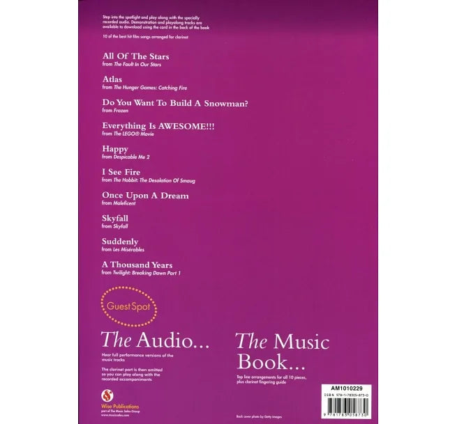 GuestSpot/BIG FILM HITS (Clarinet) +Download Card 電影熱銷金曲選單簧管譜附音檔下載卡