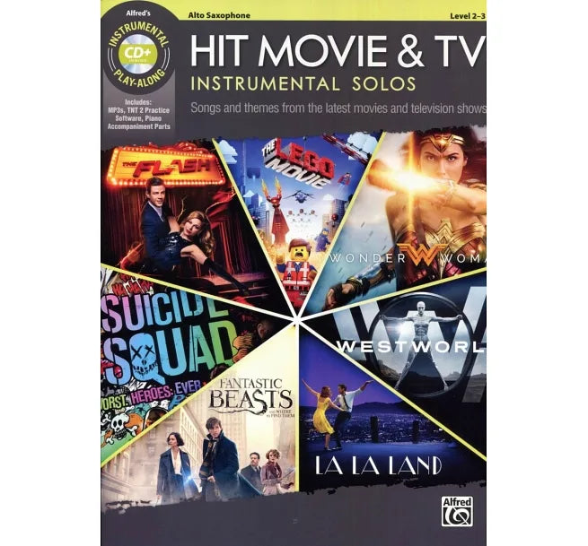 HIT MOVIE & TV Instrumetal Solos (Alto Saxophone) +CD 熱門電影與劇集中音薩克斯風譜附伴奏CD