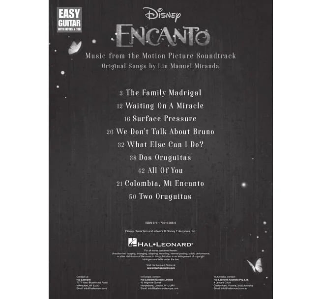 Disney ENCANTO (Easy Guitar) 迪士尼電影<奇幻魔法屋>原聲帶吉他譜(初級)