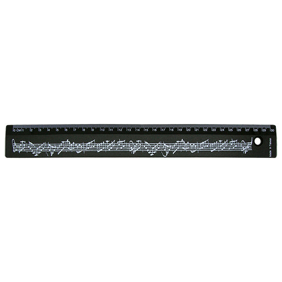 30cm Ruler with hanging hole-Black