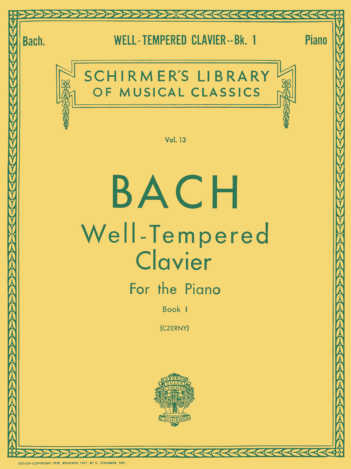 Johann Sebastian Bach: Well-Tempered Clavier For The Piano Book I: Piano