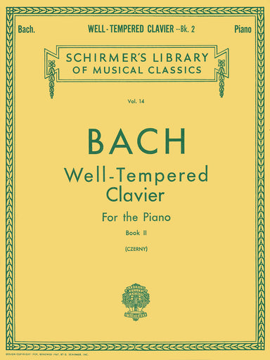 Bach Well-Tempered Clavier For The Piano Book II