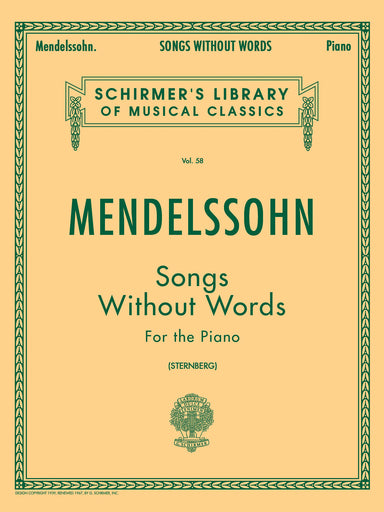 Mendelssohn Songs Without Words