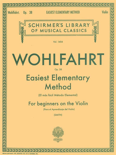 Wohlfahrt Easiest Elementary Method for Beginners Op. 38